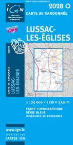 Carte IGN Top 25 n2028 OT