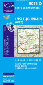 Carte IGN Top 25 n2043 OT