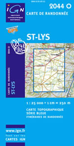 Carte IGN Top 25 n2044 OT