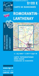 Carte IGN Top 25 n2122 ET