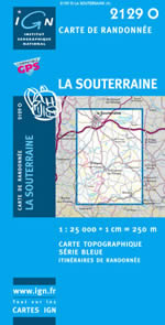 Carte IGN Top 25 n2129 OT