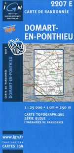 Carte IGN Top 25 n2207 ET