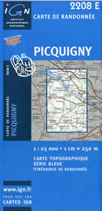 Carte IGN Top 25 n2208 ET