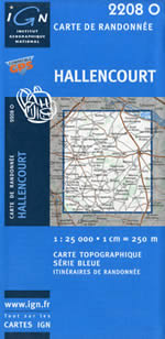 Carte IGN Top 25 n2208 OT