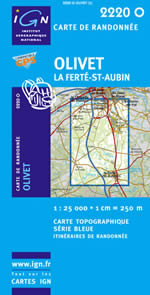 Carte IGN Top 25 n2220 OT