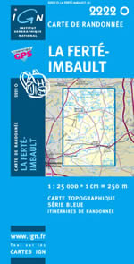 Carte IGN Top 25 n2222 OT