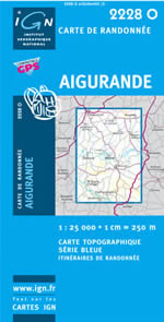 Carte IGN Top 25 n2228 OT