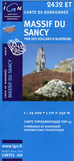 Carte de randonnée IGN n°2432 ET Carte IGN Top 25 n°2432 ET