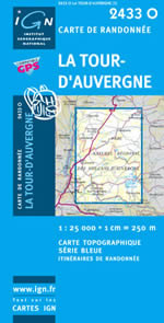 Carte IGN Top 25 n2433 OT