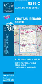 Carte IGN Top 25 n2519 OT
