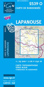 Carte IGN Top 25 n2539 OT