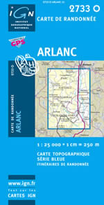 Carte IGN Top 25 n2733 OT