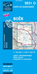 Carte IGN Top 25 n2831 OT