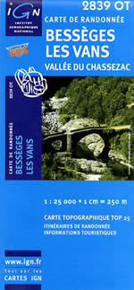Carte IGN Top 25 n2839 OT