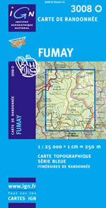 Carte IGN Top 25 n3008 OT