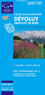 Carte IGN Top 25 n3337 OT