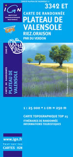 Carte IGN Top 25 n3342 ET