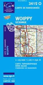 Carte IGN Top 25 n3412 OT