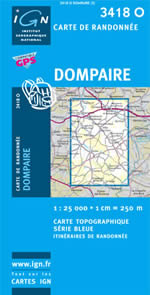 Carte IGN Top 25 n3418 OT