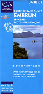 Carte IGN Top 25 n3438 ET