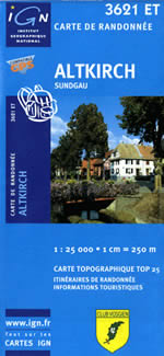 Carte IGN Top 25 n3621 ET