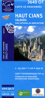 Carte IGN Top 25 n3640 OT