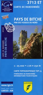 Carte IGN Top 25 n3713 ET