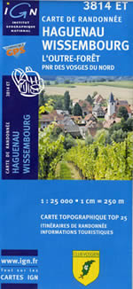 Carte IGN Top 25 n3814 ET