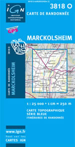 Carte IGN Top 25 n3818 OT