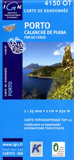 Carte IGN Top 25 n4150 OT