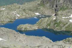 Lac Cornu et lac Noir depuis la gare intermdiaire de Planpraz