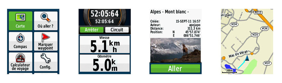 Capture écran GPS Garmin eTrex 30