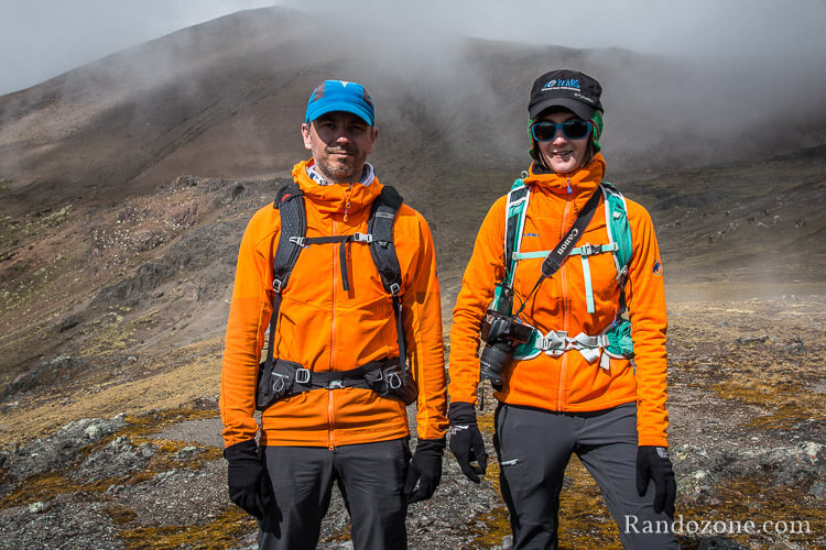 Vestes Mammut Eisfeld (à gauche) et Mammut Eiswand (à droite) sur le trek au Pérou