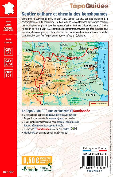 4ème de couverture Sentier cathare et chemin des bonshommes 4ème de couverture Sentier cathare et chemin des bonshommes