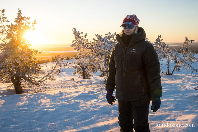 Test de la doudoune Arc'Teryx Alpha Parka en Finlande