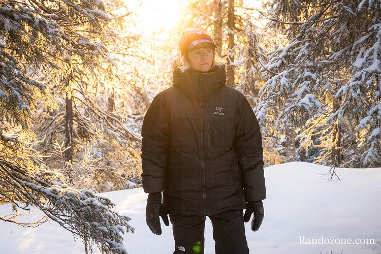 Test de la doudoune Arc'Teryx Alpha Parka en Finlande