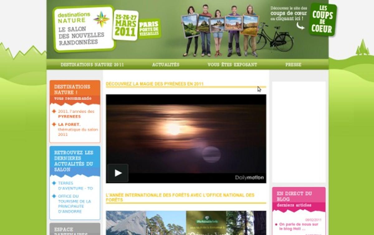Destinations nature : le salon des nouvelles randonnées : 25 au 27 mars 2011 Destinations nature : le salon des nouvelles randonnées : 25 au 27 mars 2011