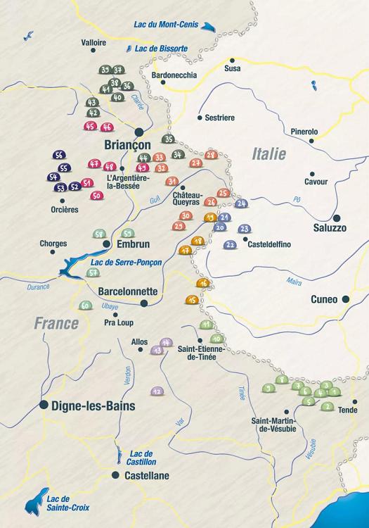 Cartographie topoguide Les plus beaux lacs des Alpes du Sud ditions du Chemin  des Crtes
