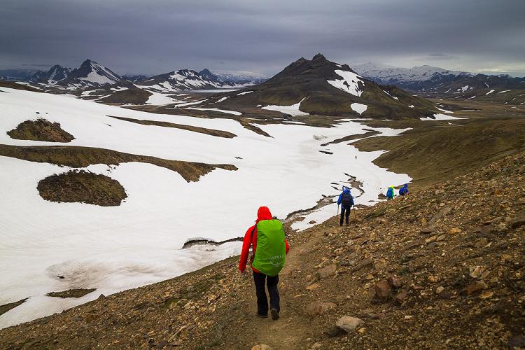 Sur le trek du Laugavegur en Islande