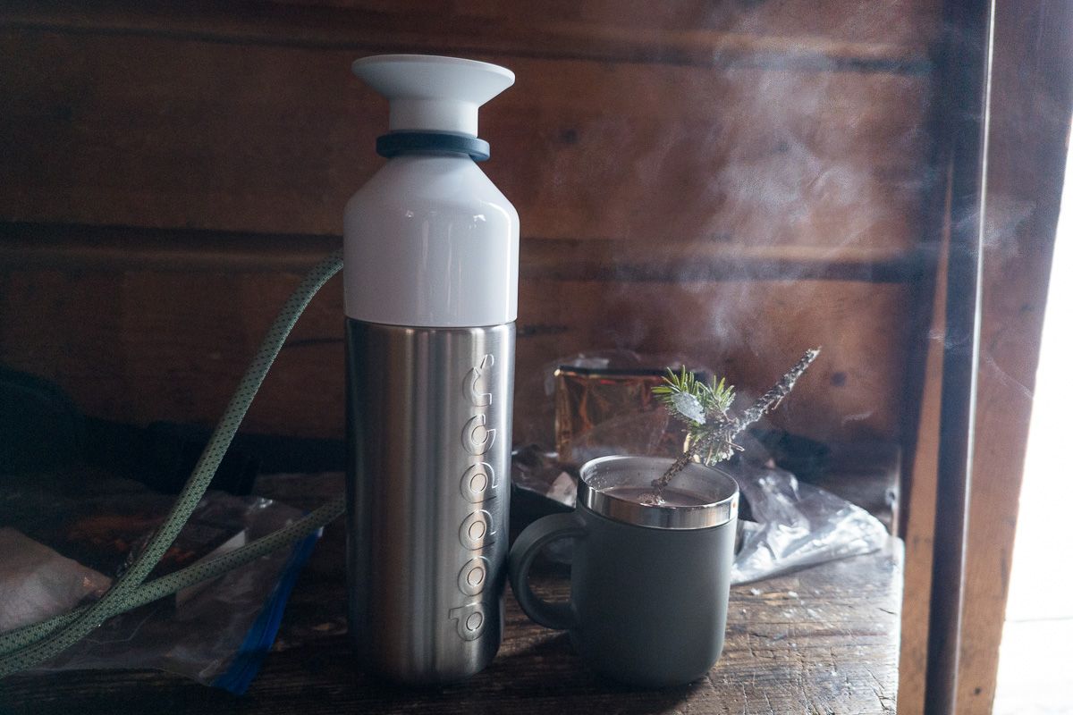 Gourde Dopper 580 ml dans un refuge de Finlande