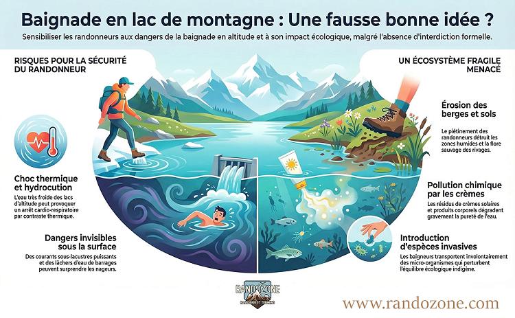 Baignade dans les lacs de montagne : on vous explique pourquoi c'est une mauvaise id�e