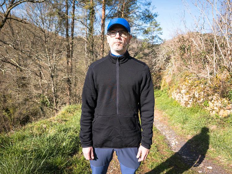 Pull Odlo Pull demi-zipp� unisexe en laine m�rinos AirWool