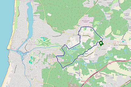 Tracé gps Circuit des Barthes de Monbardon à Angresse Actualité : Tracé gps Circuit des Barthes de Monbardon à Angresse