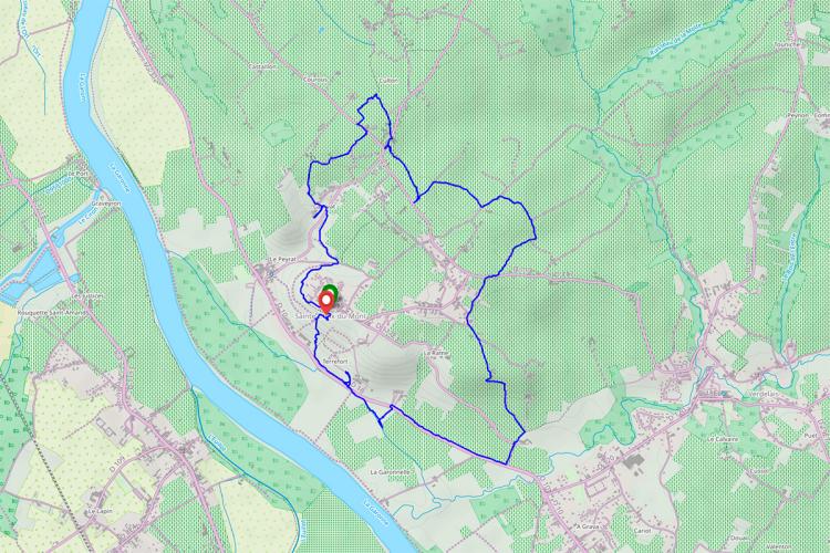 Trace gps Tour de Sainte Croix du Mont en Gironde Tour de Sainte Croix du Mont en Gironde
