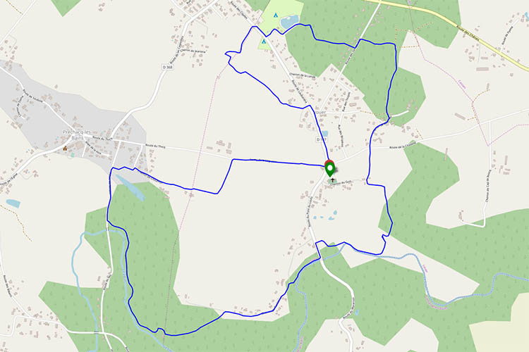 Trace gps Randonnée depuis Louer Randonnée depuis Louer