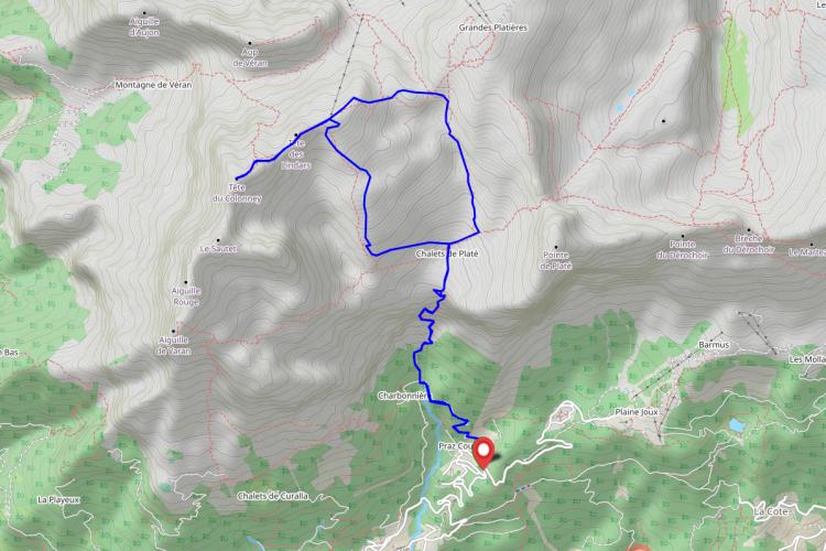 Désert de Platé et la Tête du Colonney depuis Praz Coutant