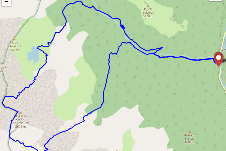 Trace gps Pic de Sesques en circuit Pic de Sesques en circuit