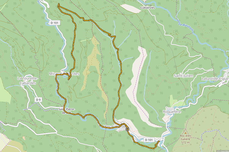 Trace gps Mas Cabardes N3 Mas Cabardes N3