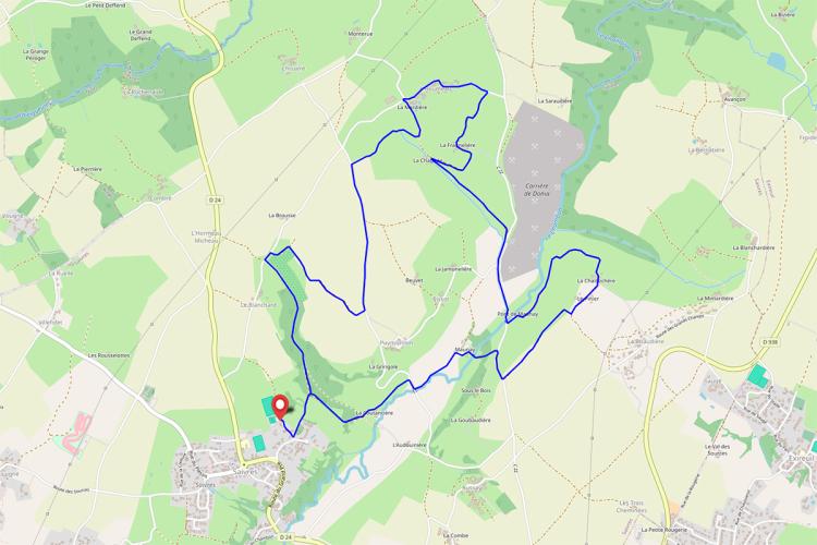 Boucle de la vallée du Chambon et de la carrière de Donia.