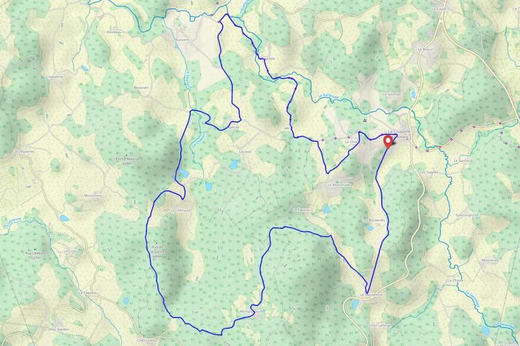 Circuit de randonnée pédestre n° 10 Les cascades de la Rebeyrolle